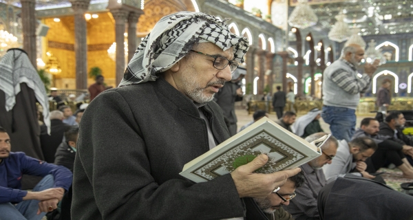 الأجواء الإيمانية في الصحن الحسيني الشريف